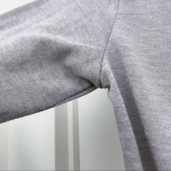 HIATUS Grey Crop Top Long Sleeve Smocked Hem M - Picture 4 of 8